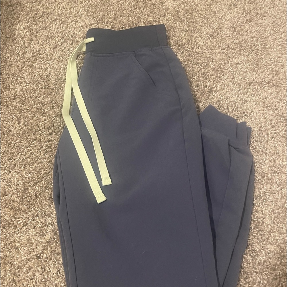 Figs Space Navy XXS Petite High-Waisted Zamora jogger scrub pants